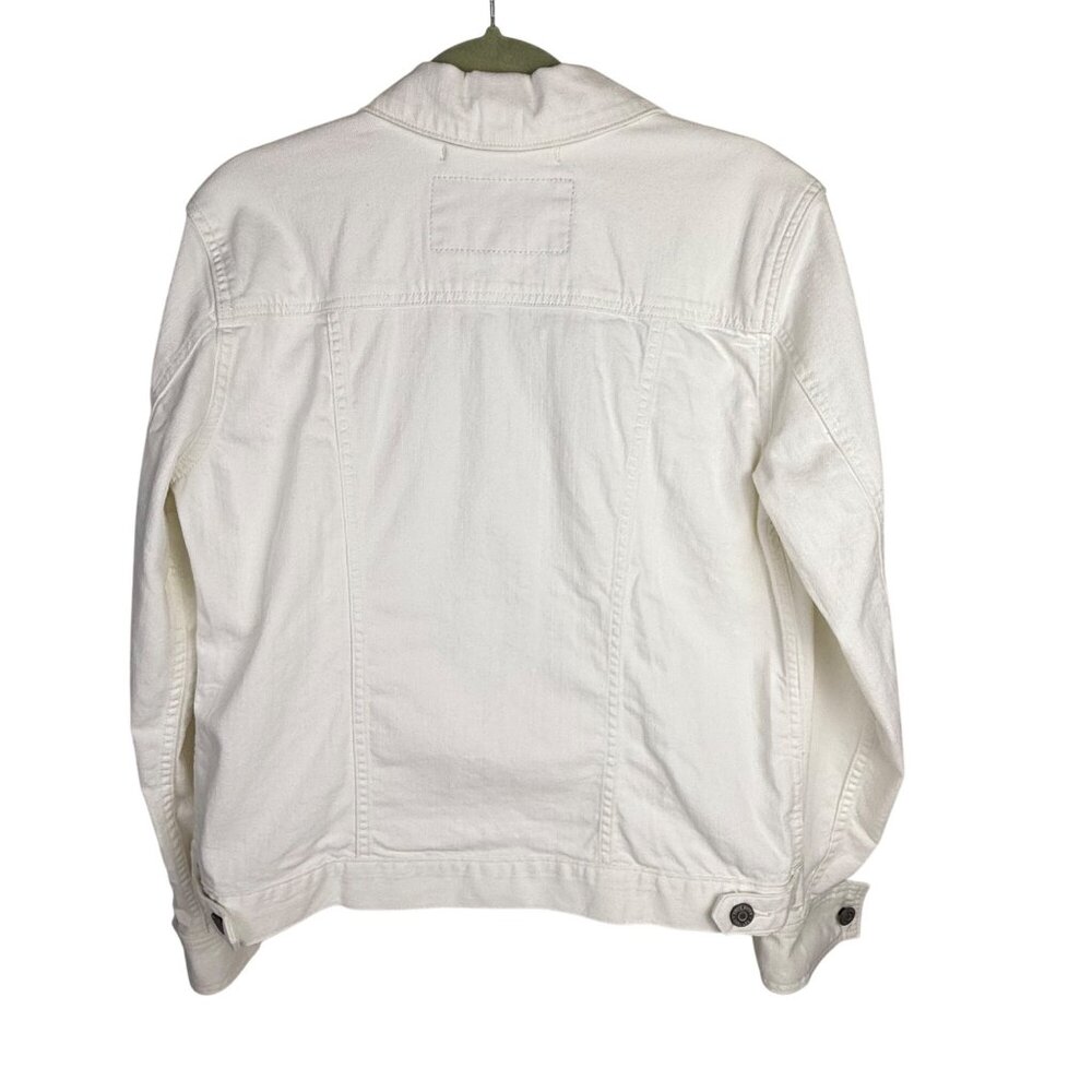 Eddie Bauer Women's White Denim Jacket NWT Size M - Picture 3 of 4